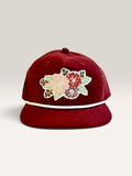 Cross Stitch Flower Applique Trucker
