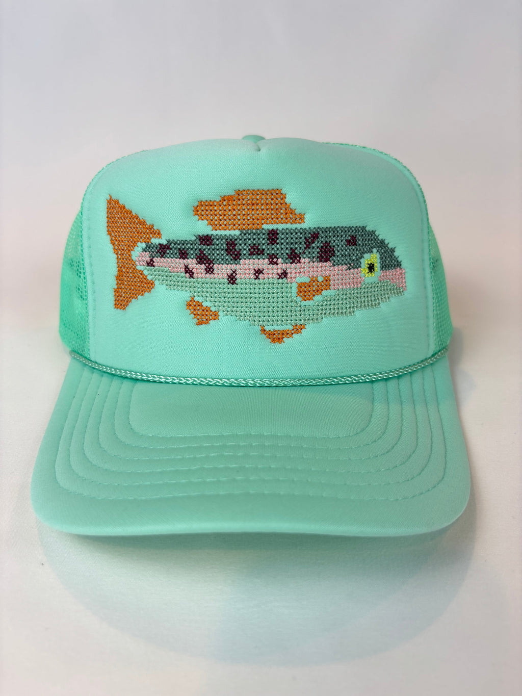 Cross Stitch Fish Trucker