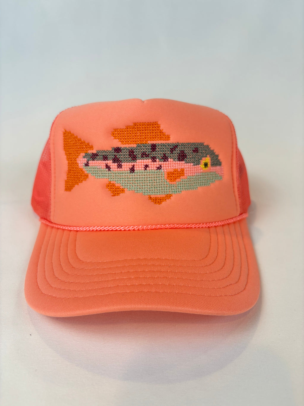 Cross Stitch Fish Trucker