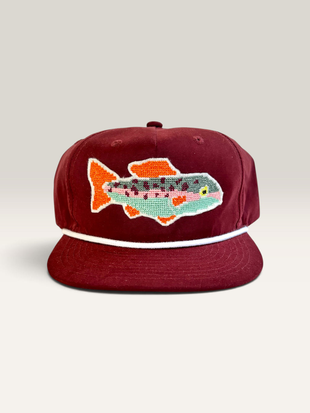 Cross Stitch Fish Applique Trucker