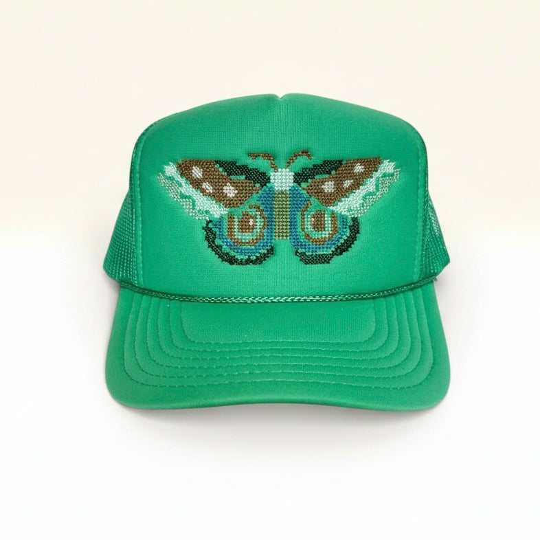 Cross Stitch Forest Moth Trucker