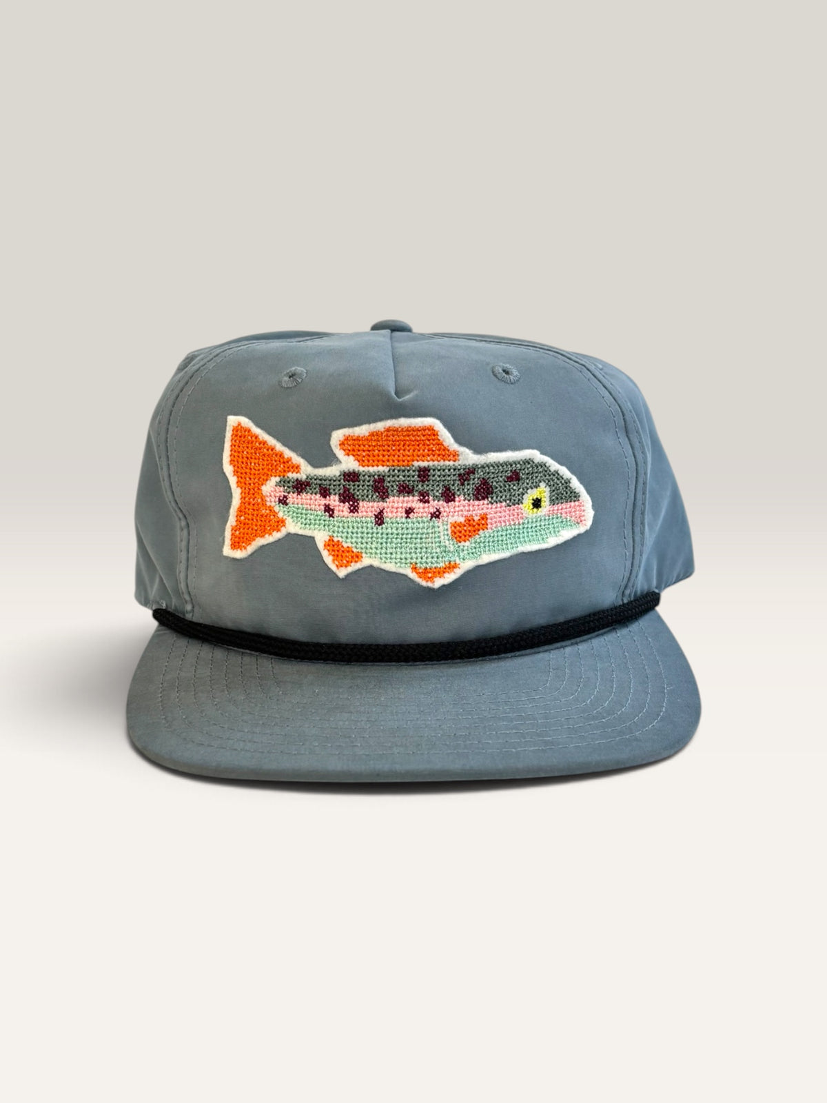Cross Stitch Fish Applique Trucker