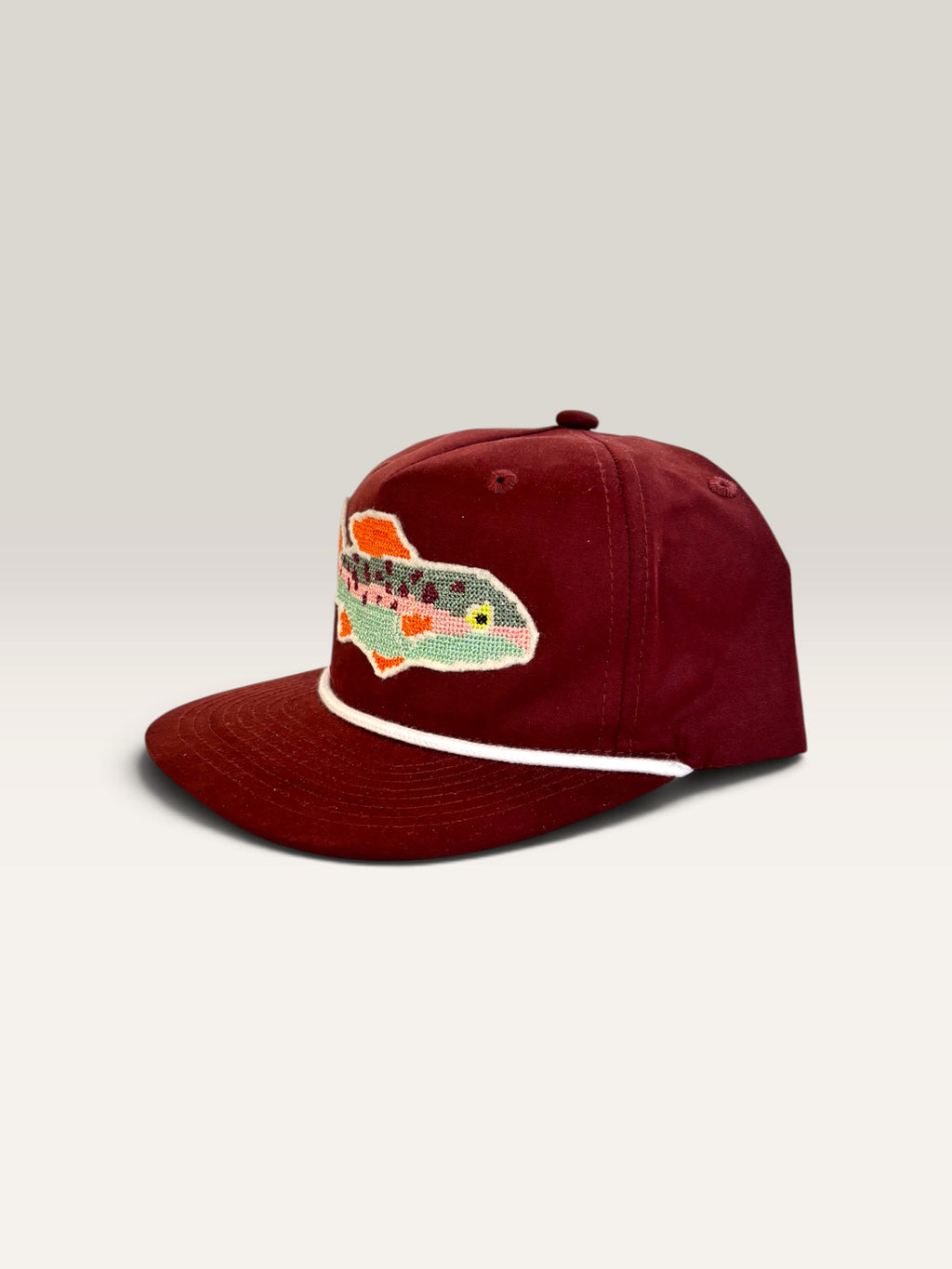 Cross Stitch Fish Applique Trucker