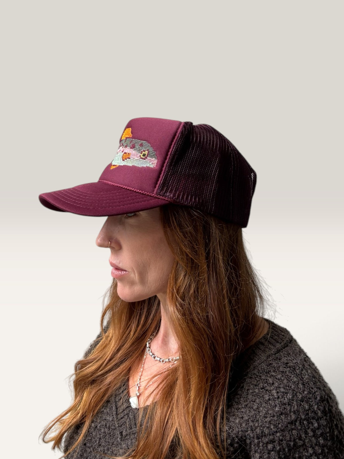 Cross Stitch Fish Trucker