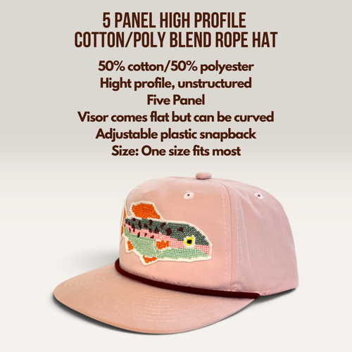 Cross Stitch Fish Applique Trucker