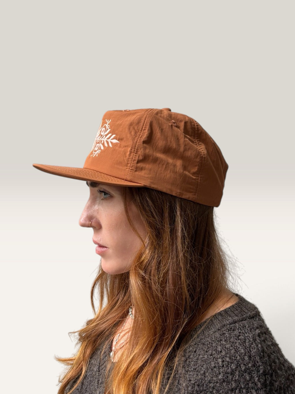 Rebel Bloom Nylon Snapback — Custom Thread Color
