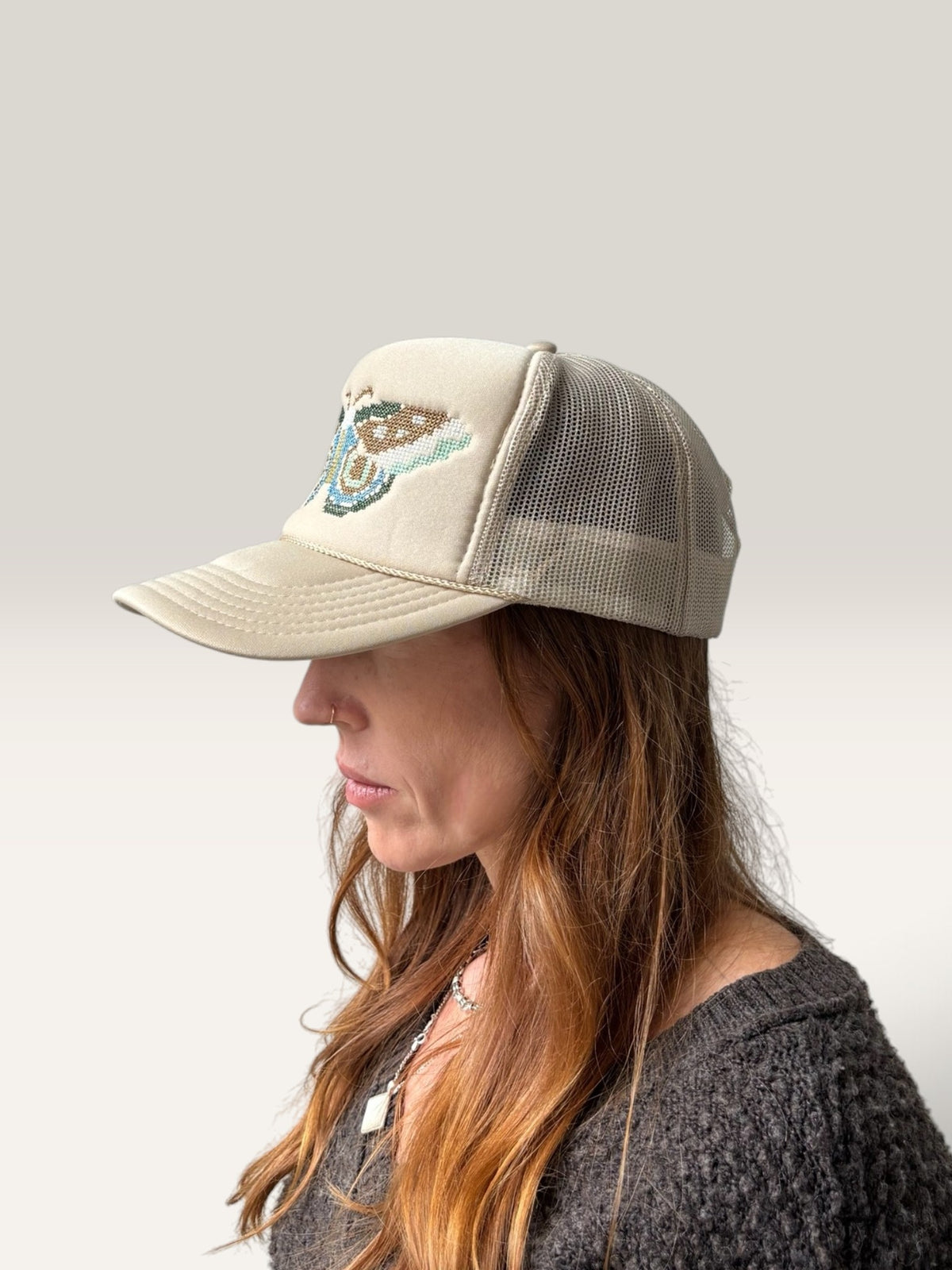Cross Stitch Forest Moth Trucker