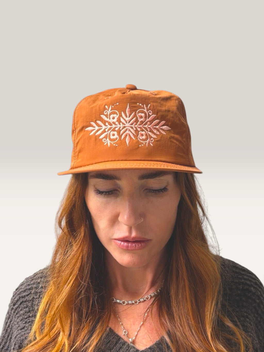 Rebel Bloom Nylon Snapback — Custom Thread Color