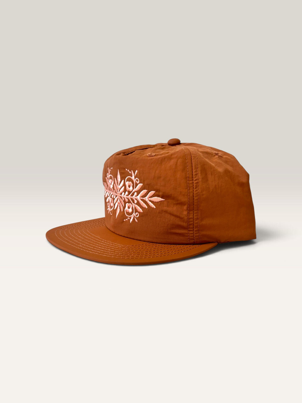 Rebel Bloom Nylon Snapback — Custom Thread Color