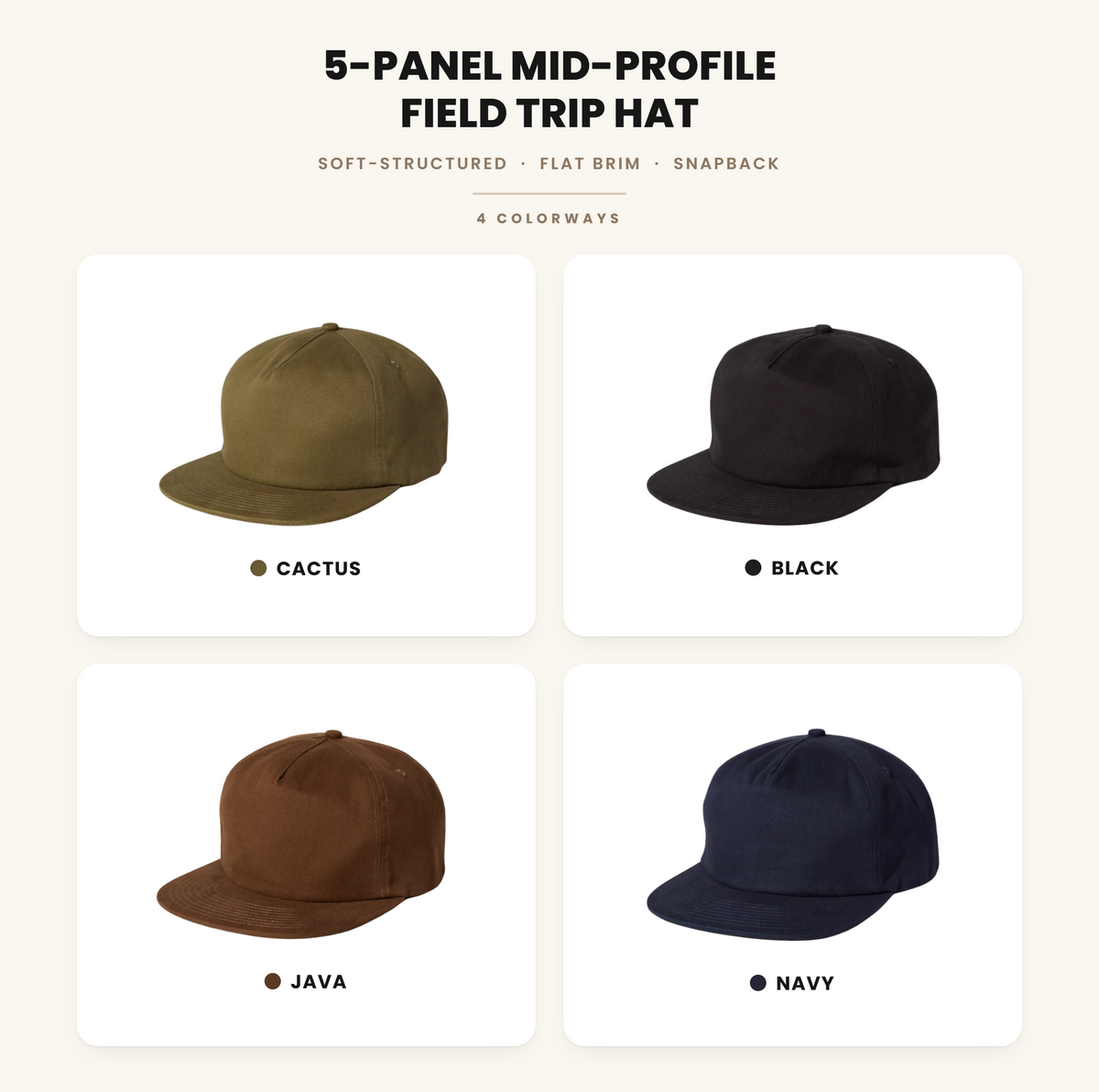 JINX Brushed Cotton Field Trip Snapback