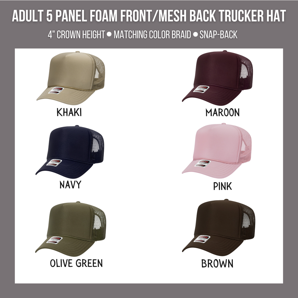 Cross Stitch Flower Trucker