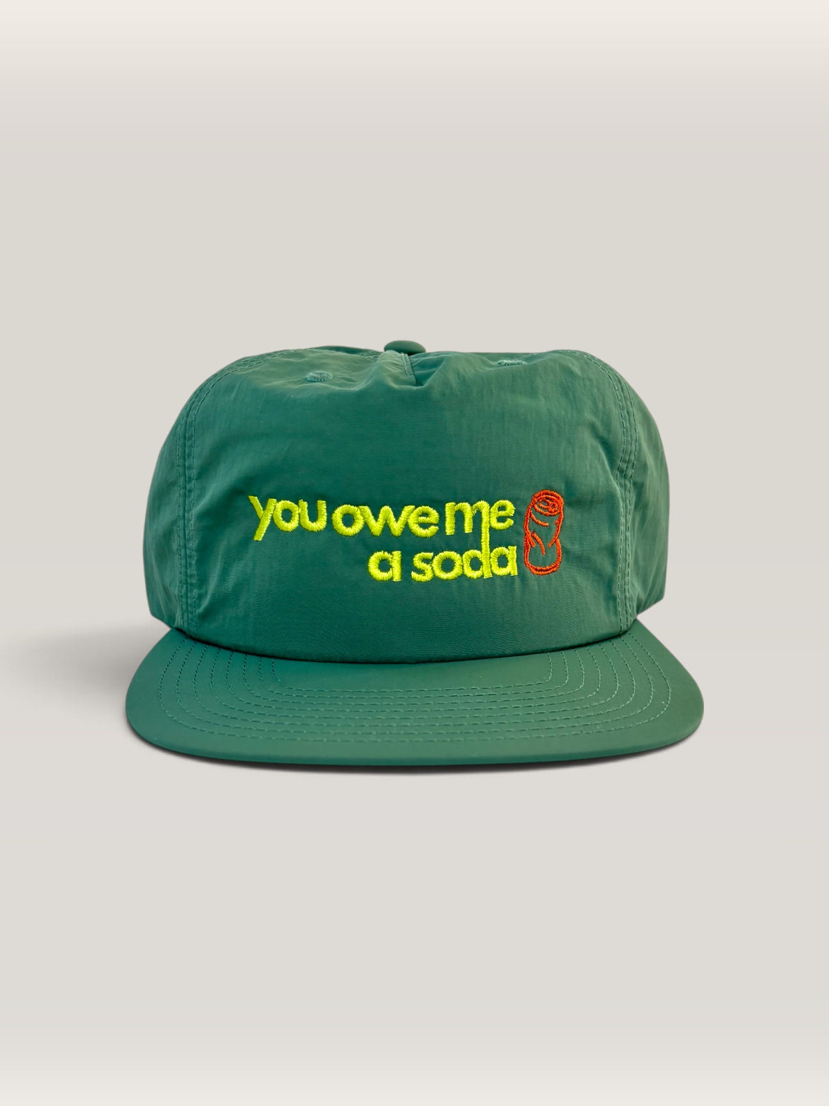 You Owe Me A Soda Hat — Original Nylon Snapback